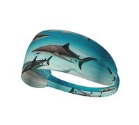 JZQZH Fish in the Deep Sea Bandeau de sport hautement élastique respirant léger et durable pour course à pied, fitness, yoga, cyclisme