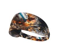 JZQZH Rugby on Fire Bandeau de sport hautement élastique respirant léger et durable pour course à pied, fitness, yoga, cyclisme