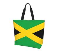 JZQZH Sac à bandoulière réutilisable avec drapeau de la Jamaïque - Robuste et durable - Pour les trajets quotidiens