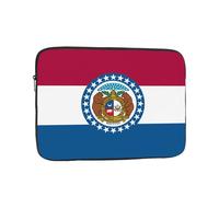 JZQZH Sac à main pour ordinateur portable 10" résistant aux chocs avec motif drapeau de l'État du Missouri tendance pour voyage d'affaires, travail, université