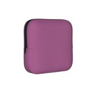 JZQZH Sac de rangement compact pour serviettes hygiéniques de couleur unie rouge raisin pour un usage quotidien et au bureau avec fermeture éclair à transporter avec vous