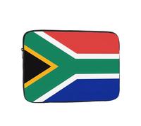 JZQZH Sac pour ordinateur portable résistant aux chocs portable avec motif drapeau de l'Afrique du Sud - Sac à main pour voyage d'affaires, travail, université, Noir/blanc, 15 inch