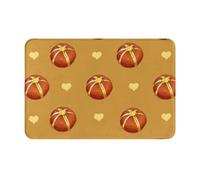 JZQZH Tapis de sol antidérapant pour intérieur et extérieur, doux et confortable avec imprimé pain beurré unique, 40,6 x 61 cm