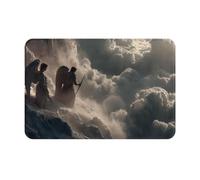 JZQZH Tapis de sol antidérapant pour intérieur et extérieur, doux et confortable avec imprimé unique regardant dans l'abîme, 40,6 x 61 cm