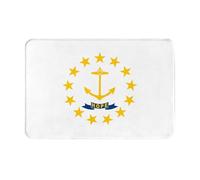 JZQZH Tapis de sol antidérapant pour intérieur et extérieur, doux et confortable avec imprimé unique du drapeau du Rhode Island, 40,6 x 61 cm