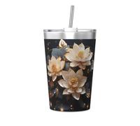JZQZH Tasse à paille conique bohème en acier inoxydable étanche durable tendance pour camping, pique-nique, voyage, travail