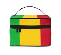 JZQZH Trousse de maquillage portable Drapeau du Mali Organiseur de rangement personnalisé pour voyage, camping, hôtels et voyages longue distance