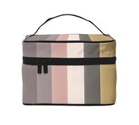 JZQZH Une palette de couleurs chaudes et rustiques, trousse de maquillage portable, organiseur de rangement personnalisé pour voyage, camping, hôtels et voyages longue distance