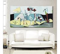 JZSDGB Picasso Tableaux sur toile Célèbres reproductions - Impression sur toile -Peinture Tableau Moderne Poster Picasso- Tableau murale (La joie de vivre) 70x140cm (28x55in) sans cadre