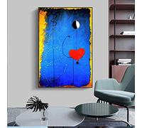JZSDGB Tableau Abstrait Joan Miró Célèbre Reproduction Impression sur Toile Dancer Heart Love Art Mural Sans Cadre Salon Chambre 60x90cm (24x36in)