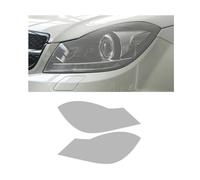 JZsmsai Film Protection Phare pour Mercedes Benz Classe C W204 C63 AMG 2011-2014, Film Protecteur Noir teinté pour phares Autocollant Transparent en TPU