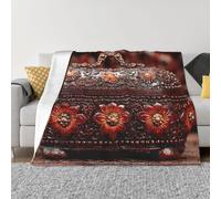 JZSTY Couverture en flanelle anti-boulochage légère et pliable avec imprimé caisse mystique pour canapé et extérieur 127 x 101,6 cm