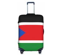 JZSTY Durable et élégant drapeau du Soudan du Sud Valise Housse pour Voyage et Affaires Résistant aux rayures et à la poussière, blanc, M