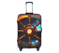 JZSTY Housse de protection durable et élégante pour valise Yin Yang pour voyage et affaires, résistante aux rayures et à la poussière, blanc, M