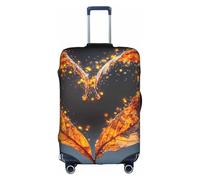 JZSTY Housse de Valise Automne Amour Durable et Élégant pour Voyage et Affaires Résistant aux Rayures et à la Poussière, blanc, L