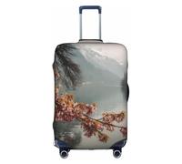JZSTY Housse de Valise Automne Flourish Durable et Élégant pour Voyage et Affaires Résistant aux Rayures et à la Poussière, blanc, L