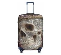 JZSTY Housse de Valise Crâne Bijoux Durable et Élégant pour Voyage et Affaires Résistant aux Rayures et à la Poussière, blanc, très grand