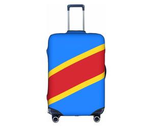 JZSTY Housse de Valise Drapeau du Congo Durable et Élégant pour Voyage et Affaires Résistant aux Rayures et à la Poussière, blanc, M