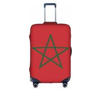 JZSTY Housse de Valise Drapeau Maroc Durable et Élégant pour Voyage et Affaires Résistant aux Rayures et à la Poussière, blanc, M