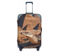 JZSTY Housse de Valise en Crocodile du Désert Durable et Élégant pour Voyage et Affaires Résistant aux Rayures et à la Poussière, blanc, L