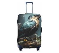 JZSTY Housse de Valise Noire Oiseau et Fleur Durable et Élégant pour Voyage et Affaires Anti-Rayures Anti-Poussière, blanc, très grand