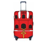JZSTY Housse de valise résistante et élégante avec drapeau de Gibraltar pour voyage et affaires, résistante aux rayures et à la poussière, blanc, très grand