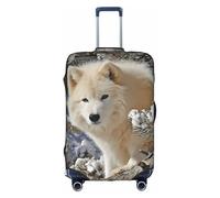JZSTY Housse de valise Snow Vixen durable et élégante pour voyage et affaires, résistante aux rayures et à la poussière, blanc, M