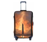 JZSTY Housse de Valise Solstice Wave Durable et Élégant pour Voyage et Affaires Résistant aux Rayures et à la Poussière, blanc, M