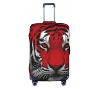 JZSTY Housse de Valise Tigre Rouge Durable et Élégant pour Voyage et Affaires Anti-Rayures Anti-Poussière, blanc, très grand