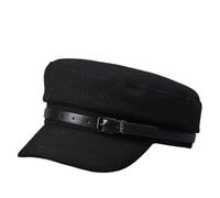 JZTDYPP Beret Femme Chapeau d'hiver pour Femme À Visière Courte, Bandeau en Cuir, Béret, Casquette Militaire Décontractée, Style Gavroche