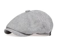 JZTDYPP Beret Homme Hommes Gavroche Chapeau À Visière Printemps Été Mince Rétro Béret Chapeau Sauvage Chapeaux Occasionnels Unisexe Casquette Octogonale Gatsby Casquettes Gorras, Gris Clair, 5