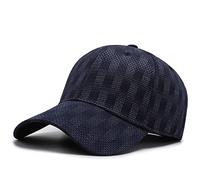 JZTDYPP Casquette Homme Casquette De Baseball Extensible pour Homme Et Femme, Ajustée, Fermée, Élastique, Flexible, Style Hip-Hop, Visière Ajustée, Snapback, À Carreaux, Style Camionneur, Bleu