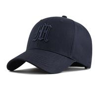 JZTDYPP Casquette Homme Casquette De Baseball Grande Taille pour Adulte, Grande Taille, pour Homme Et Femme, en Pur Coton, Style Sport, À Visière Rigide, Bleu Marine, Taille 58-60 Cm