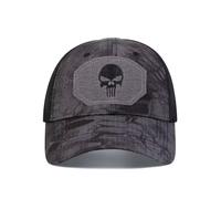 JZTDYPP Casquette Homme Casquette De Baseball Unisexe avec Broderie Tête De Mort, pour Le Printemps Et L'Été, Protection Solaire, Ajustable, Décontractée, Style Camionneur, Camouflage Marron, T