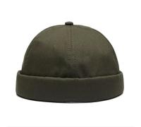 JZTDYPP Casquette Homme Casquette De Baseball Vintage sans Visière en Coton, Style Hip-Hop, Ajustable, Motif Tête De Mort, pour Fêtes, Vacances, Course À Pied, Vert, Taille Unique