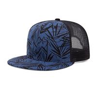 JZTDYPP Casquette Homme Casquettes De Baseball Snapback Imprimées Feuilles De Bambou, Casquettes De Sport De Plein Air, Chapeaux Hip-Hop pour Hommes Et Femmes, Chapeaux Réglables, Bleu Net, Taille