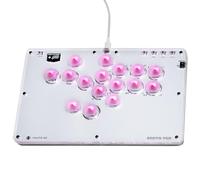 JZW-Shop Arcade Stick, contrôleur d'arcade à tous les boutons avec Turbo et RVB personnalisé, clavier de jeu Arcade Fight Stick pour Switch/PC/PS4/PS3, Support Hot-Swap & SOCD (T16-EU)