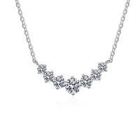 JZWCHQ 1,7/2.8ct Collier pendentif Moisanite pour femmes 925 Colliers en argent sterling bijoux d'anniversaire de mariage