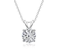 JZWCHQ 1 carat d Color Moissanite Pendant Colliers pour les femmes 100% 925 Bijoux de fête scintillante en argent sterling