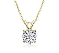 JZWCHQ 1 carat d Color Moissanite Pendant Colliers pour les femmes 100% 925 Bijoux de fête scintillante en argent sterling