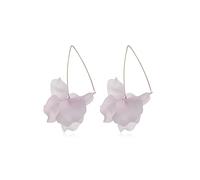 JZWCHQ 1 paire conception de fleur de résine colorée longue Bohème Boucles d'oreilles de Petal Pendant les boucles pour femmes