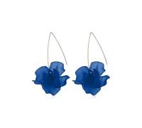 JZWCHQ 1 paire de design fleur de résine colorée longue Bohème Boucles d'oreilles de Petal Pendant Bohemian à la main