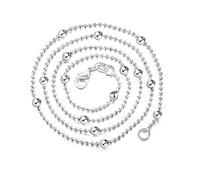 JZWCHQ 16/18/20/22/24 pouces Collier de chaîne de perles pour femme homme de mode de mode de mariage bijoux