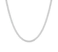JZWCHQ 16-24 pouces mince réelle 925 Collier de chaîne latérale en argent sterling 2 mm femmes 40 à 60 cm