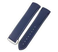 JZWCHQ 18 mm 19 mm 20 mm 21 mm 22 mm Bands de montre en silicone en caoutchouc pour Omega 300 Speedmaster Brand Watchband Blue Black Orange