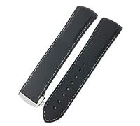 JZWCHQ 18 mm 19 mm 20 mm 21 mm 22 mm Bands de montre en silicone en caoutchouc pour Omega 300 Speedmaster Brand Watchband Blue Black Orange