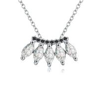 JZWCHQ 3,3G 925 Colliers de fiançailles fins de bijoux en argent sterling pour femmes Pendants de mariage
