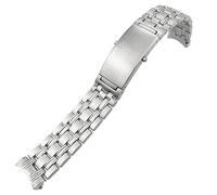 JZWCHQ 316L en Acier Inoxydable courbée courbée de Montre 20 mm 22 mm Faire pour la Plongeon Ocean Samaster Planet 300 Sangle de Montre Solide en Argent / 3 souches / 20 mm