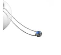 JZWCHQ 55cm Collier pendentif aurore Halo Crystal Gemstone S925 Collier en argent pour femmes bijoux cadeau