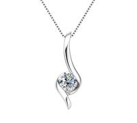 JZWCHQ 6,5 mm D Color Moissanite Twist Pendant Colliers pour femmes Accessoires Bijoux